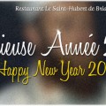 Carte de vœux nouvelle année 2014 - Restaurant Le Saint-Hubert de Briare (Loiret, Région Centre, France)