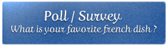 Poll / Survey : what is your favorite french dish ? A new interactive Menu