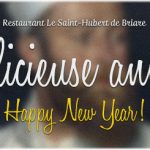 Carte de vœux nouvelle année - Restaurant Le Saint-Hubert de Briare (Loiret, Région Centre, France)